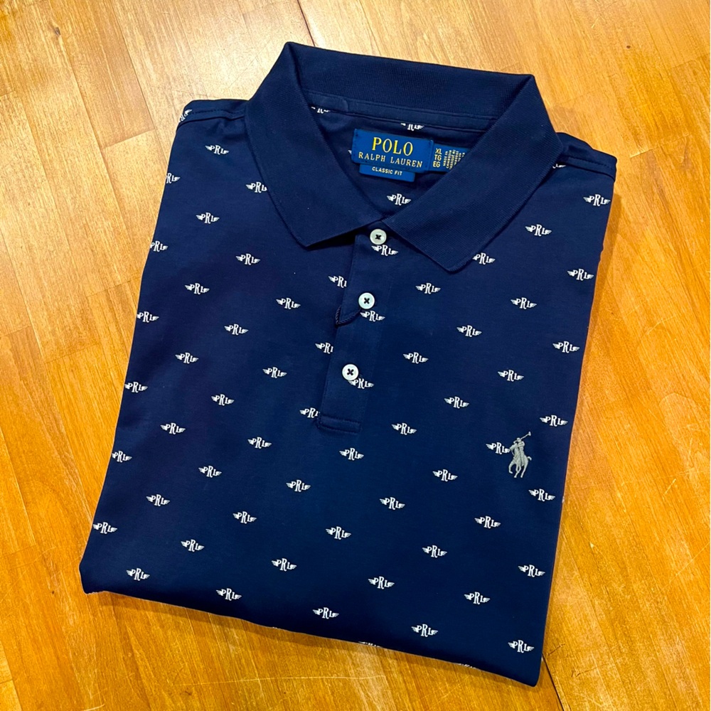 POLO RALPH LAUREN All-Over Logo Polo Shirt - Picture 4 of 5